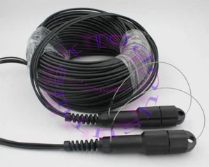 50M LC-LC SM 4 Strand Armored Field TPU Optical Patch Cord Cable Waterproof Head - Afbeelding 1 van 1