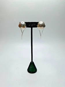AQ78. Pendientes colgantes Bayanihan de plata de ley grandes esferas abstractas - Imagen 1 de 10