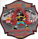Échelle Boston - 24 "Beacon Hill to Bury, MASS (5" x 5" taille) patch incendie