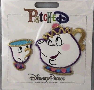 Parche Adhesivo Parcheado Mrs. Potts Chip La Bella y la Bestia Parques Disney - NUEVO Foto 1 de 2