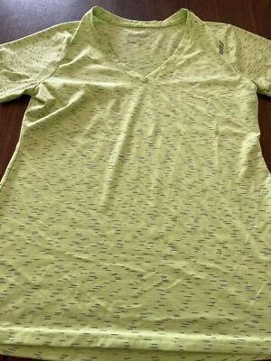 Mujer Tek Gear Dry Tek M Amarillo Ligero Cuello en V Manga Corta Atlético Informal Foto 1 de 4