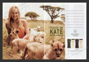 Anuncio impreso David Baball Wildaid década de 2000 (2 páginas) 2008 Lion Cubs Hudson - Imagen 1 de 1