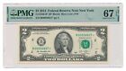 UNITED STATES banknote $2 New York 2013 Star note* PMG grade MS 67 EPQ