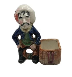 Vintage MCM Mustached Mexican Cowboy Gunslinger Planter USA Pottery Cold Paint - Bild 1 von 10