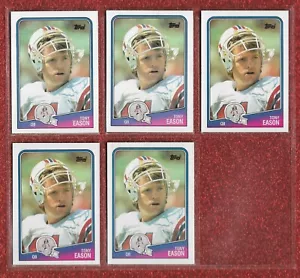 LOTE DE TARJETAS 1988 TOPPS #177 TONY EASON PATRIOTS ILLINOIS CASI NUEVO O MEJOR (5) - Imagen 1 de 1