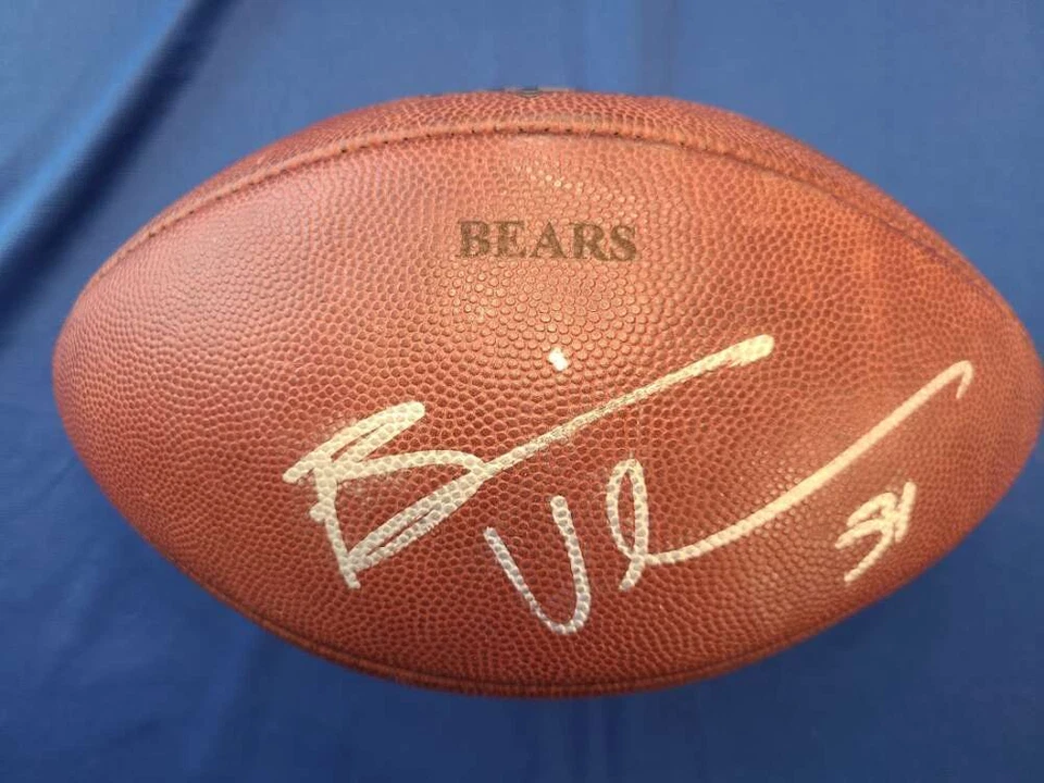 BRIAN URLACHER JSA Coa Signed Game Used Bears NFL Wilson The Duke Football 4 - Image 1 of 2