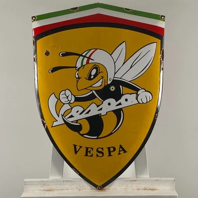 Piaggio Vespa Enamel Sign - 65x46cm (25.6x18.1") - Nice Vintage Large Decoration - Image 1 of 4