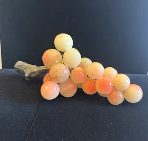 "Racimo de uvas de alabastro grande vintage mediados de siglo moderno decoración italiana 2 lb 10""" - Imagen 1 de 11
