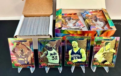 1993 TOPPS FINEST MT SLEEVED LOT 152 CARDS+JUMBO BOX & WRAPPERS-SHAQ/ZO/RCS - Image 1 of 4