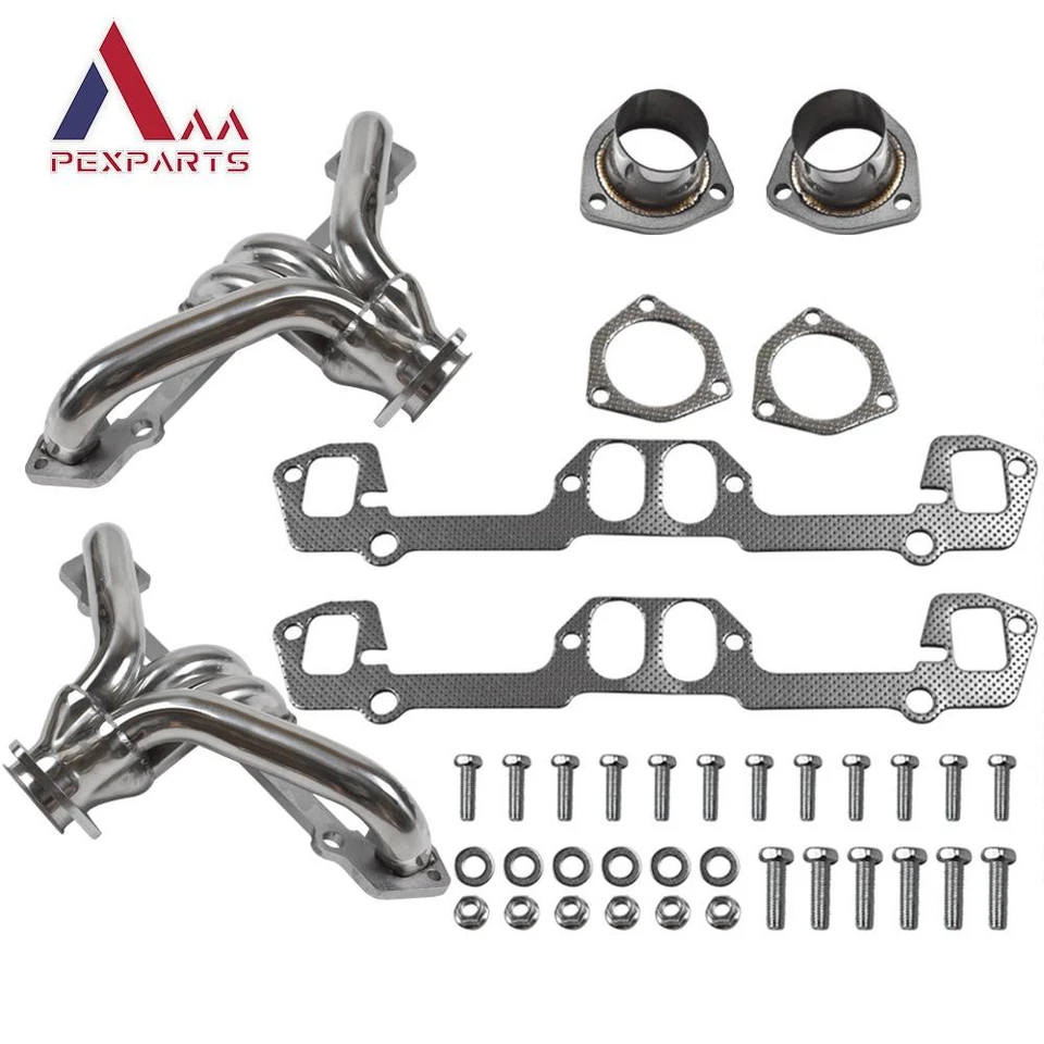 For Dodge Chrysler Plymouth Small Block 273-360 5.2/5.6 Shorty Exhaust Headers - Image 1 of 4