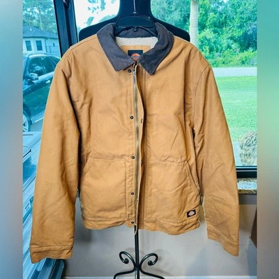 Dickies Beige Sherpa Lined Workwear Jacket Suze Large - Image 1 of 4