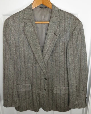 Polo Ralph Lauren University Club Vintage Espiga Rayas Talla 46L Gris Foto 1 de 4