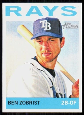 2013 Topps Heritage Ben Zobrist Tampa Bay Rays #36 - Image 1 of 2