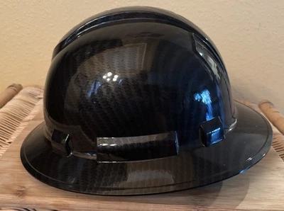 SOMBRERO DURO DE SEGURIDAD DE CONSTRUCCIÓN DE ALA COMPLETA NEGRO 4 PT. SUSPENSIÓN DE TRINQUETE Foto 1 de 4