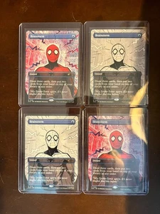 X4  Spider-Man Brainstorm 7013 Black/White + 7019 Secret Lair Chase Cards. - Picture 1 of 1
