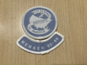 Ice Skating Institute Of America Member 85-86 Jacke Patches Lot Blau Silber Cir - Bild 1 von 6