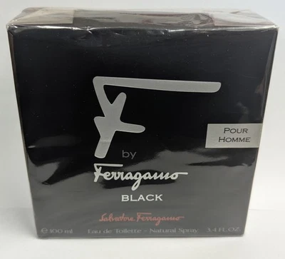 SALVATORE FERRAGAMO F de FERRAGAMO BLACK EDT SPRAY 3.4floz NUEVO EN CAJA SELLADA Foto 1 de 3