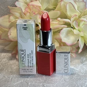 Lápiz labial Clinique color pop + imprimación - 06 Poppy Pop - tamaño completo nuevo en caja envío gratuito - Imagen 1 de 1
