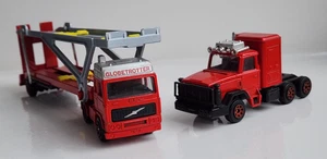 CORGI RED VOLVO & LEYLAND CABS AND CAR TRANSPORTER RED WHEELS *GREAT CONDITION* - Picture 1 of 23