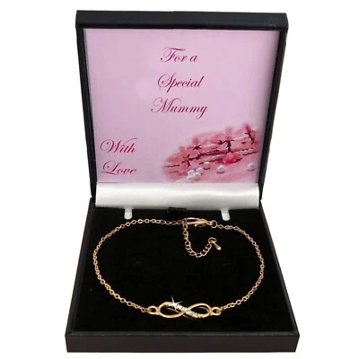 Schöne Armband,Rose Gold,Unendlichkeit Symbol. Geschenk für Freund, Mutter, - Bild 1 von 4