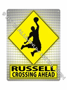 RUSSELL find your name METAL SIGN NBA Basketball SPORTS room wall decor gift 791 - Picture 1 of 1