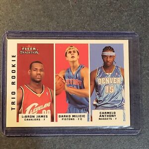 2003-04 Fleer LeBron James Rookie, Darko Milicic, Carmelo Anthony #291 
