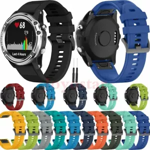 Correa de muñeca de silicona de instalación rápida de fácil ajuste para Garmin Fenix 3 5X 6S 6X Pro - Imagen 1 de 48