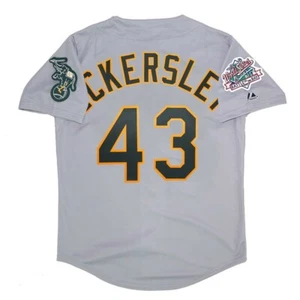 Dennis Eckersley Oakland Athletics 1989 World Series Grey Road Men's Jersey - Picture 1 of 5