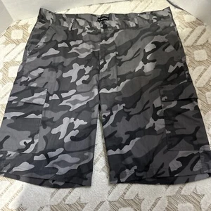 N15 Society Men’s Gray Black Camo Cargo Shorts Sz 40 Hiking Outdoors Hunting - Picture 1 of 13