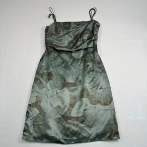 Armani Collezioni 100% Silk Sleeveless Mini Dress Womens Size 44 Made In Italy - Picture 1 of 14