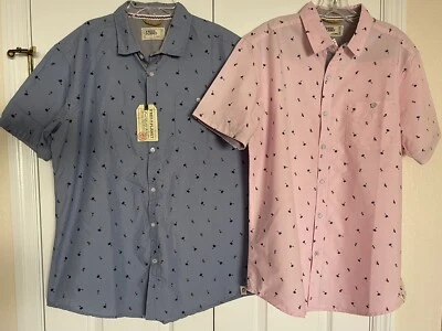 2 Camisas Free Planet Para Hombre Talla XL SS Botón Palma NUEVAS $100. 1 Rosa 1 Azul Foto 1 de 4