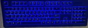SteelSeries Apex 100 Blue LED Backlit Gaming Keyboard Great Condition Tested - Picture 1 of 14