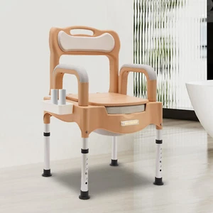Sedile Bagno Altezza Regolabile Comodino Sedia WC Resistente Adulto Anziano - Foto 1 di 23