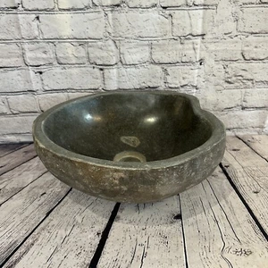 34cm x 31cm River Stone Sink Basin Bowl Natural for Bathroom Washroom Oval No 22 - Picture 1 of 11