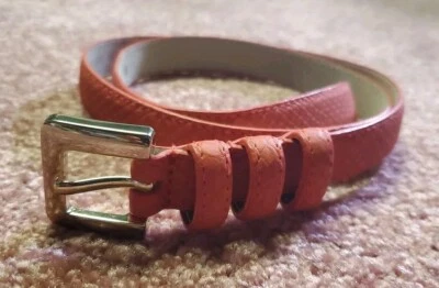 Nine West Womens Belt Size Small 30 32 Pink Coral Textured - Image 1 of 4