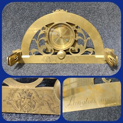 Graphomètre à Pinnules 18e Blason Marquis, Langlois Louvre Paris - Photo 1/4