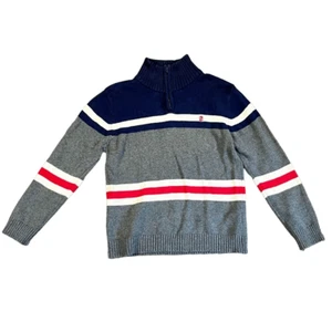 Izod Boy’s Red White Blue Turtleneck Sweater Large (10-12) - Picture 1 of 10