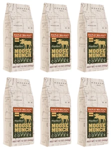 Moose Munch Maple Walnut Gourmet Ground Coffee, 6/12 oz bags - Picture 1 of 6