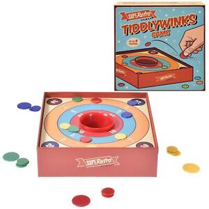 Classic Tiddlywinks Traditional Fun Family Skill Board Game Toy Tiddly Winks