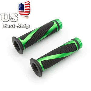 FXCNC 7/8'' Handle bar Hand Grips Fit Kawasaki ZX6R ZX9R ZX10R ZX12R ZX14R Ninja - Picture 1 of 7