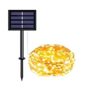 US 100/200 LED Solar String Fairy Light Waterproof Outdoor Party Christmas Decor - Picture 1 of 26
