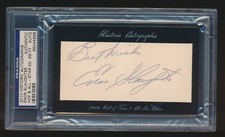 ENOS SLAUGHTER 2010 HISTORIC AUTOGRAPHS HALL OF FAME & ALL-STAR #/77 