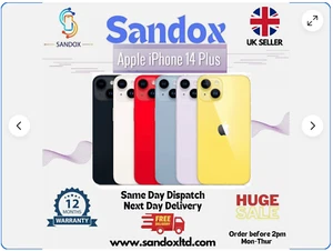 Apple iPhone 14 Plus Unlocked, 128GB - Excellent Condition A++ ✅ PURPLE - Zdjęcie 1 z 3