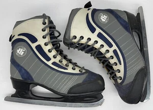 Vintage CCM C5 Men’s Senior Ice Hockey Skates Goalie ACRO Sz 9 Gray Blue READ - Picture 1 of 14