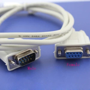 1.5M RS232 DB9 Male-Female Extension Cable 9-PINS Serial Direct Data Cable 5FT - Picture 1 of 2
