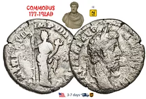 Ancient Roman Empire Coin Silver Denarius COMMODUS 177 - 192 AD Authentic #30755 - Picture 1 of 3