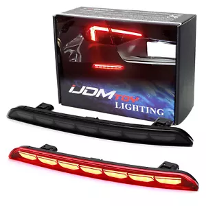 Dark Smoke LED Bumper Reflector Lights w/ Sequential Blink For 2022+ Honda Civic - Picture 1 of 10