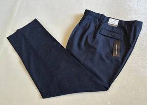 Vintage Pierre Cardin Men’s Grey Wool Pleated Pants Sz 40W NWT - Picture 1 of 9