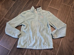 The North Face Girl's Aqua Blue Full Zip Jacket Size Large Pockets - Picture 1 of 7