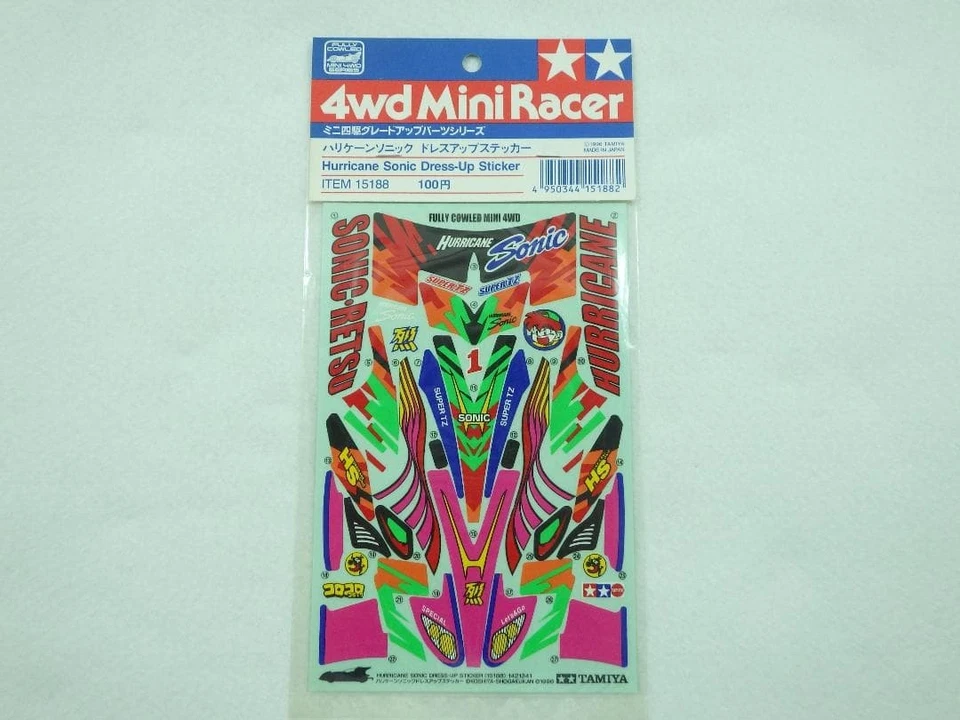 Adesivo Tamiya Hurricane Sonic Dress Up DUS Conder Limited raro 15188 - Immagine 1 di 1